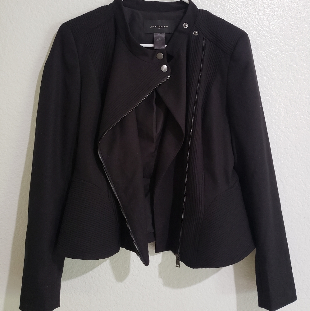 Ann Taylor diagonal zip jacket